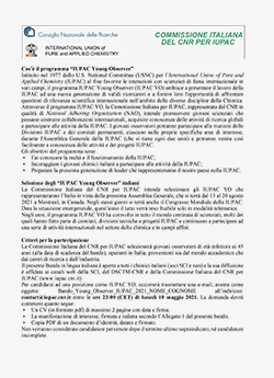 Bando per il reclutamento degli Young Observer per GA IUPAC Montreal 2021 NAO CNR per IUPAC 1
